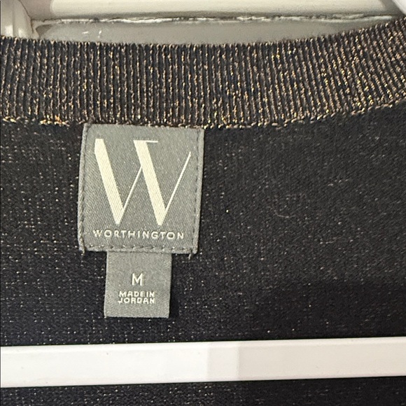 Worthington Black and gold glittery Button-Up Cardigan - Picture 4 of 6